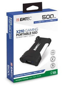 Emtec SSD 3.2Gen2 X210 500GB Portable Gaming
