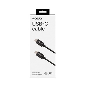 1 meter kabel USB-C TO USB-C Power Delivery 60W zwart