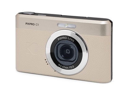 Kodak C1 compact camera, kantelbaar scherm, SAND