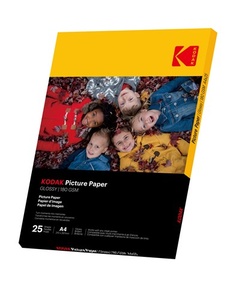 KODAK 25 vellen van 180g/m² fotopapier, Glans, A4 formaat