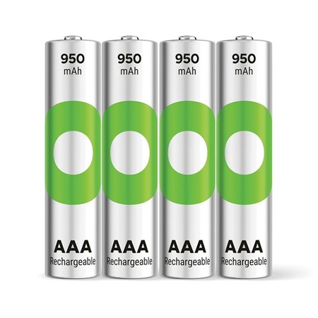 GP AAA batterij Oplaadbaar NiMH 950 mAh RECYKO 1,2V 4 stuks