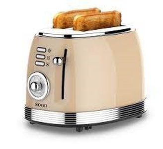 TOASTER RETRO-2 SLICES -850W-BEIGE