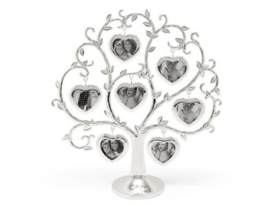 Fotolijst Stamboom Hart voor 7 foto's, glanzend