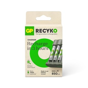 GP USB batterijlader B441 incl. 4 x RECYKO AAA 850 mAh
