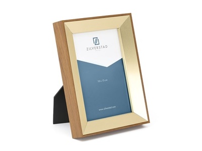 Fotolijst Marseille 10x15 cm houtlook met goud