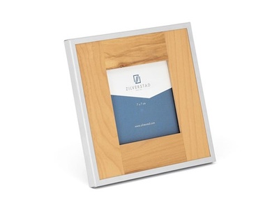 Fotolijst Orléans, 7x7 cm hout met zilver