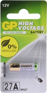 27A GP Alkaline rondcel hoog voltage 12V 1 stuk