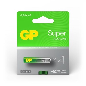 AAA batterij GP Alkaline Super 1,5V 4 stuks