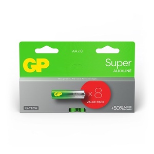 AA batterij GP Alkaline Super 1,5V 8 stuks