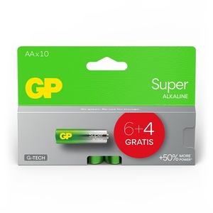 AA batterij GP Alkaline Super 1,5V blister van 10 stuks