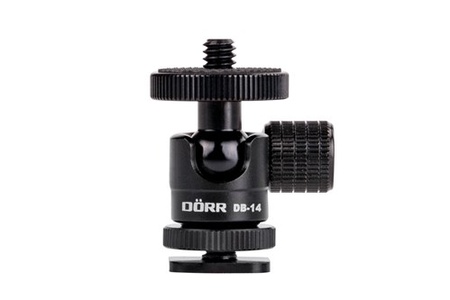 Dörr DB-14 1/4" Micro Ball Head w/Flash Hot Shoe