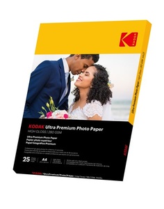 KODAK 25 vellen 280g/m² premium fotopapier, Hoog Glans, A4