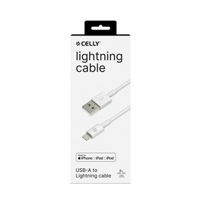 2 meter kabel Lightning (wit) met licentie apple