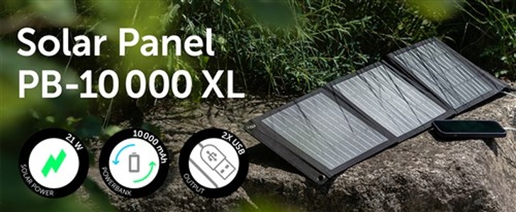 Solar Power Station 21W incl. PowerBank 10.000 mAh