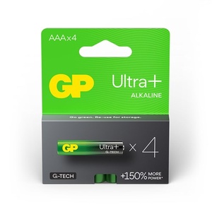 AAA batterij GP Alkaline Ultra Plus 1,5V 4 stuks