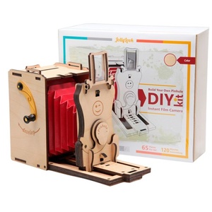 JollyLook DIY Pinhole Mini Camera Kit, HOUT, licht bruin