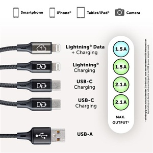 USB-C 4-IN-1 kabel + datakabel Lightning