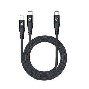 100W USB-C to 2x USB-C CABLE black