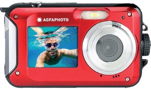 WP8000 onderwatercamera Dual screen Rood
