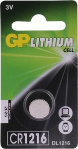 CR1216 GP Lithium knoopcel 3V 1 stuk