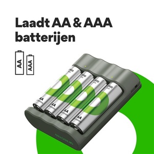 GP batterij lader B441 incl. 4 x AA 2100 mAh RECYKO
