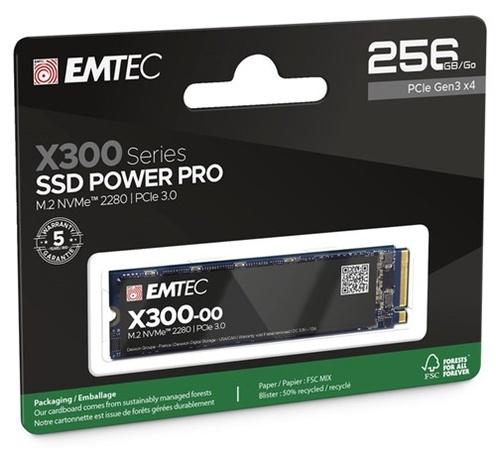 Emtec SSD M.2 NVMe PCIe 3.0 X300 256GB Intern