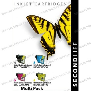 SecondLife - Multipack Brother LC 985 BK  C  M en Y