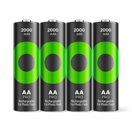 AA batterij Oplaadbaar GP PRO Photoflash 2000 mAh 1,2V 4 stu