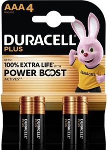 Duracell Plus Power Boost AAA 4 pack