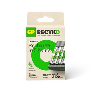 GP USB batterijlader B441 incl. 4 x RECYKO AA 2100 mAh