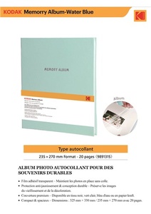 KODAK Groen Fotoalbum 20 zelfklevende pag. Formaat 23,5x27cm