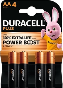 Duracell Plus Power Boost AA 4 pack