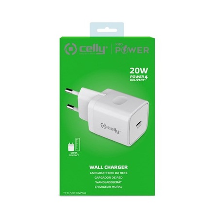 Wall charger 1x USB-C 20W power delivery wit