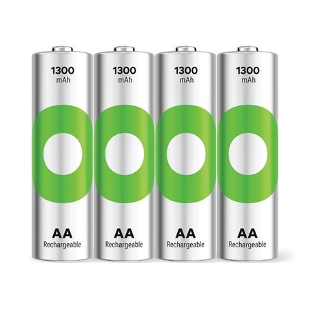 GP AA batterij Oplaadbaar NiMH 1300 mAh RECYKO 1,2V 4 stuks