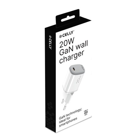 Celly GAN WALL CHARGER 1 USB-C 20W wit