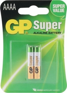 AAAA batterij GP Alkaline Super 1,5V 2 stuks