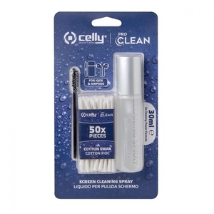Cleaning KIT, 30ML SPRAY, BRUSH, en 50x SWAB