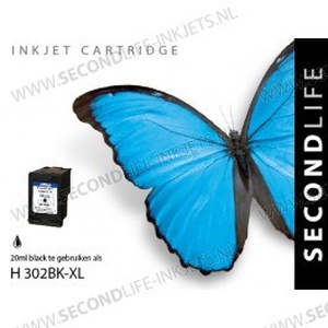 SecondLife - HP 302 XL Black