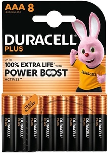 Duracell Plus Power Boost AAA 8 pack
