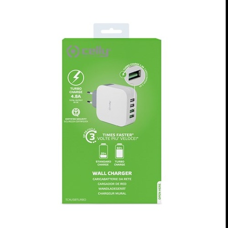 Wall charger 4x USB-A 22.5W