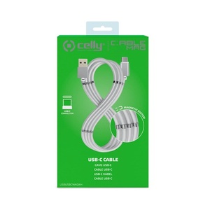 Type C kabel 1 meter wit, USB-A USB-C MAGNET