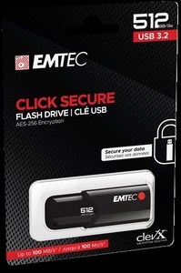 Emtec USB3.2 Click Secure B120 512GB