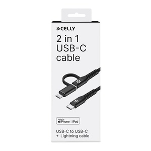 Duo cable 100W C TO C+LIGHT CABLE 2 Meter black