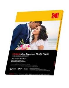 KODAK 20 vel 280g/m² premium fotopapier, hoog glans (13x18)